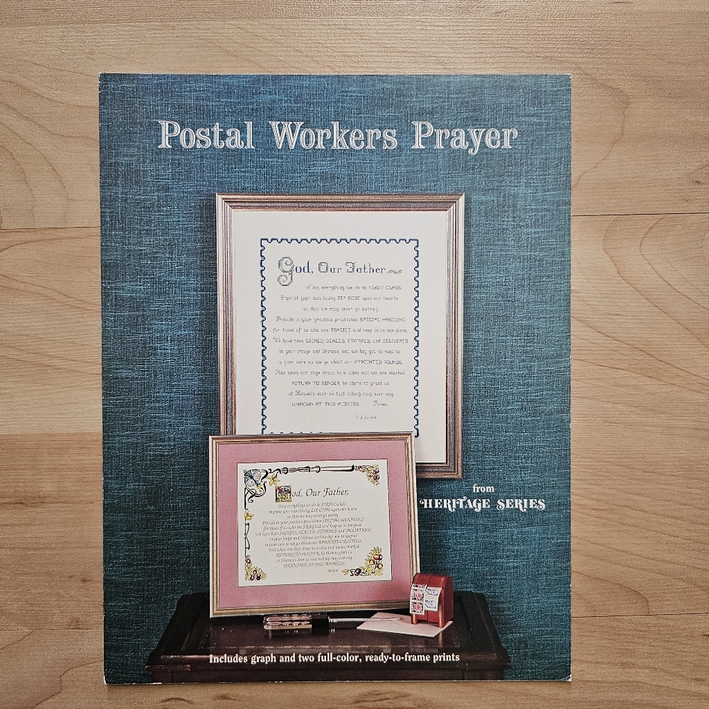 Leaflet Cross Stitch Heritage USPS "Postal Workers Prayer"